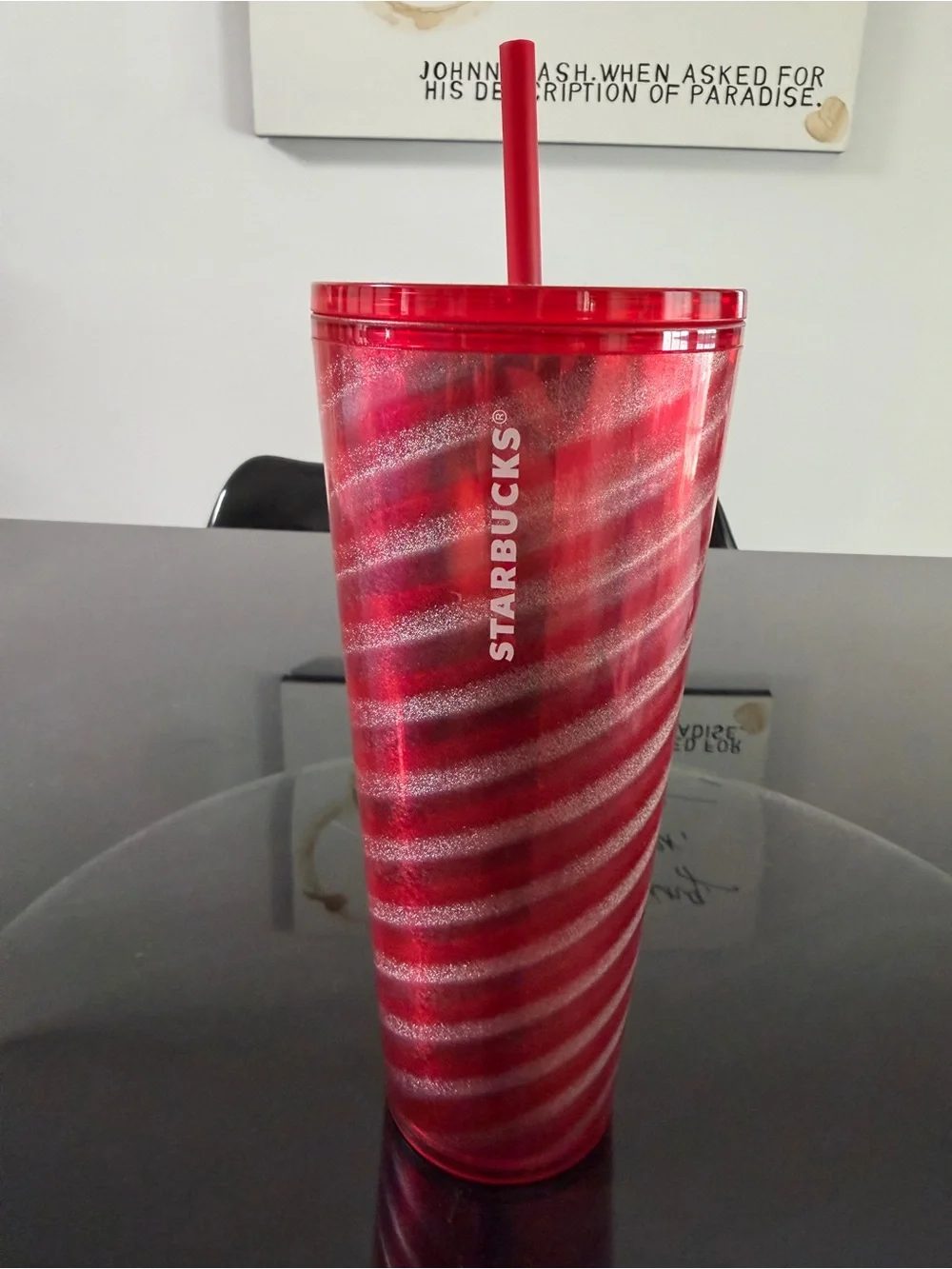 NWT Starbucks Venti Sparkle Spiral Cold Cup